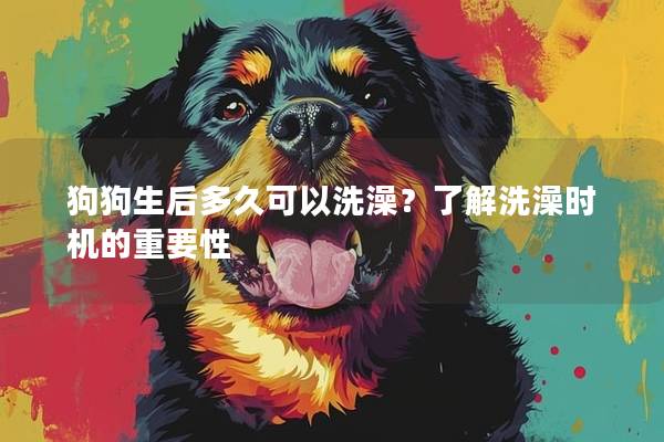 狗狗生后多久可以洗澡？了解洗澡时机的重要性