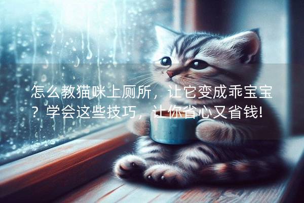 怎么教猫咪上厕所，让它变成乖宝宝？学会这些技巧，让你省心又省钱!