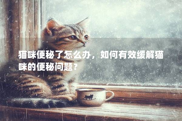 猫咪便秘了怎么办，如何有效缓解猫咪的便秘问题？