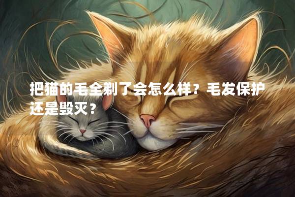 把猫的毛全剃了会怎么样？毛发保护还是毁灭？